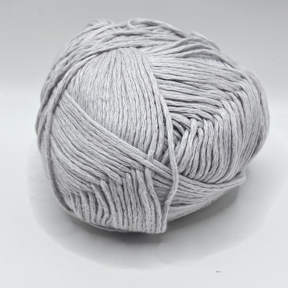 Light Gray (maybe) Cotton Yarn Ball for Knitting and Crochet Soft Silver Craft